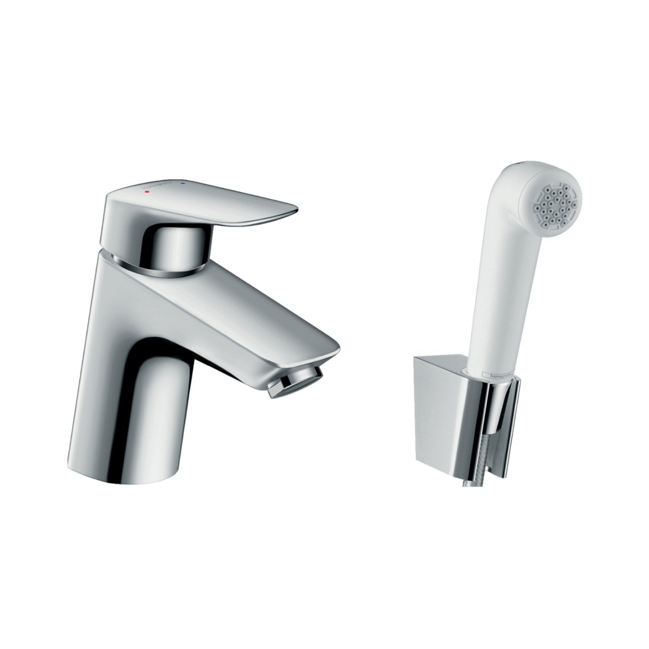 Смеситель для раковины HansGrohe Logis с гигиеническим душем