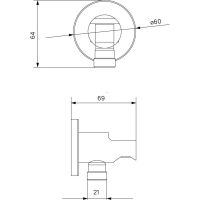 Выход для шланга с держателем для лейки, черный, IDDIS, 003BL01i62 Выход для шланга с держателем для лейки, черный, IDDIS, 003BL01i62